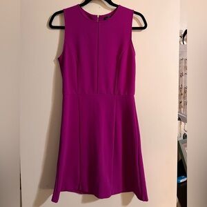 The Limited Fuchsia Pink Purple Magenta A-Line Work Dress, exposed zipper